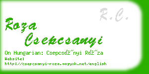 roza csepcsanyi business card